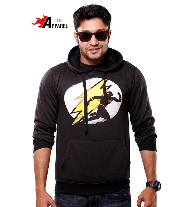 Picture of Men's Full Sleeve Black Hooded Sweatshirt TA1007