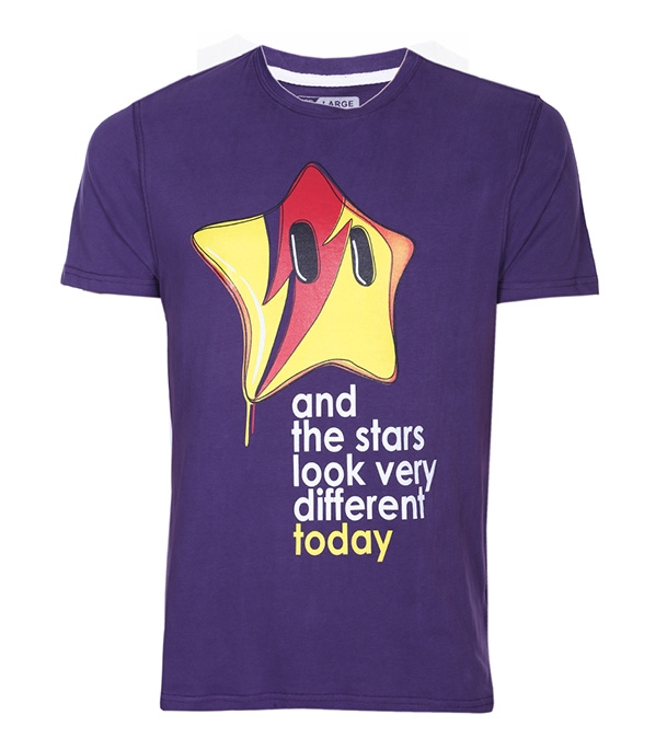 Picture of Noble Fashion Cotton Star T-Shirt - Purple NF1005