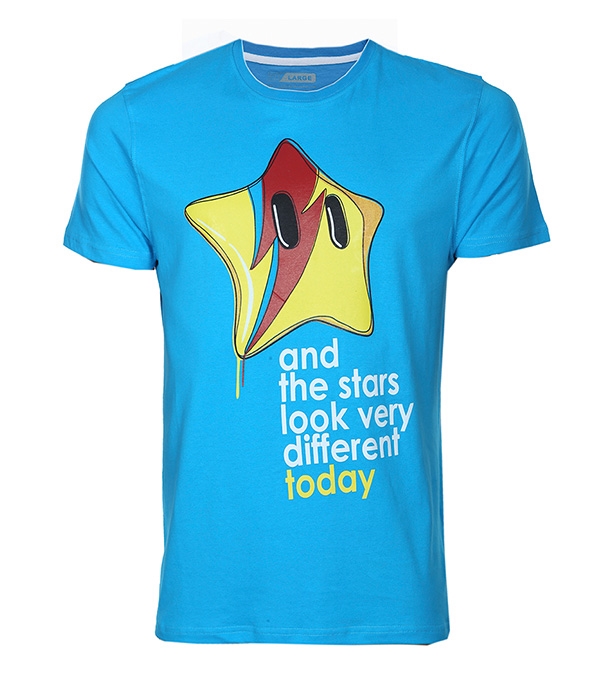 Picture of Noble Fashion Cotton Star T-Shirt - Blue NF1006