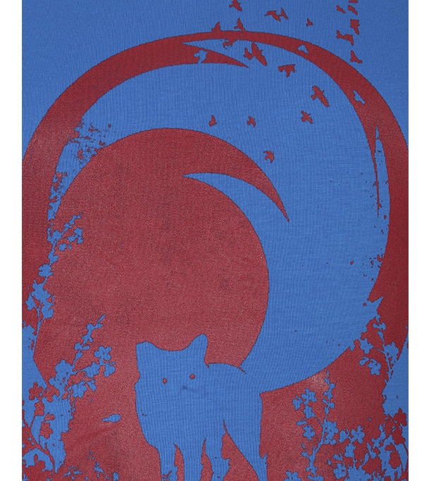 Picture of Noble Fashion Fox Cotton T-Shirt - Blue and Red NF1009