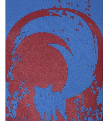Picture of Noble Fashion Fox Cotton T-Shirt - Blue and Red NF1009