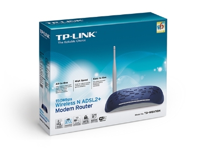 Picture of TP-LINK 150 Mbps Wireless N ADSL2+ Modem Router TD-W8950N EX1045