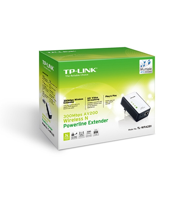 Picture of TP-LINK 300Mbps AV200 Wireless N Powerline Extender TL-WPA281 EX1046