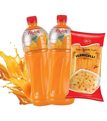Picture of Fazlee Mango Drink 1000ml 2 Pack With Free Pran Semai