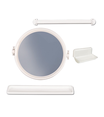 Picture of ABS Round Basin Mirror White