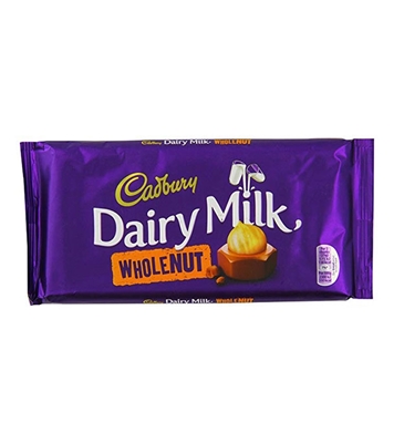 Buy Cadbury Dairy Milk Whole nut UK 200gm Online