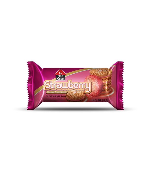 Buy Bisk Club Strawberry Cream Biscuit Online