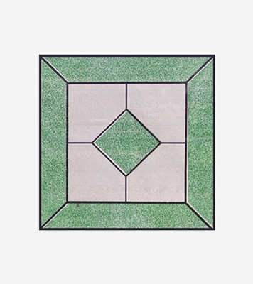 Picture of Comfy Floor Mat Marble Tiles Silver Green