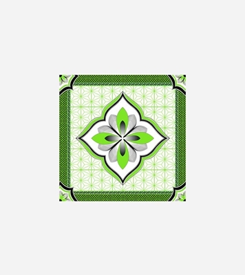 Picture of Comfy Floor Mat Flower Parrot Black