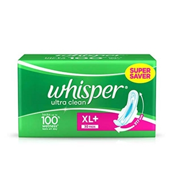 Buy Whisper Ultra Clean Xl+ 30 Pads Online