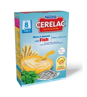 Picture of Nestle Cerelac Wheat & Spinach With Fish BIB 350gm