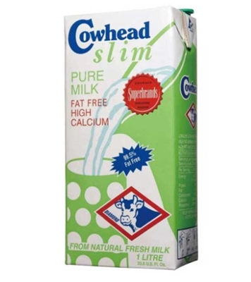 Buy Cowhead Slim Pure Milk Fat Free 1Ltr Online