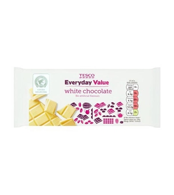 Buy Tesco Everyday ValueWhite Chocolate 100gm Online