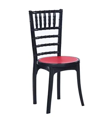Buy Classic Art Chair Solid Black &  Red Online