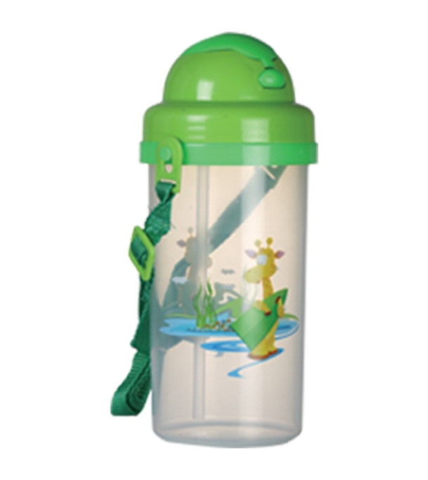 Buy School Push Bottle With Belt 500ml-Green Online at Best Price