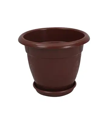 Buy Flower Tub 6" With Tray Rose Wood TEL Online at Best Price