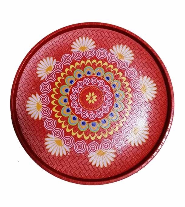 Buy TEL Plastic Dala Red Printed Online