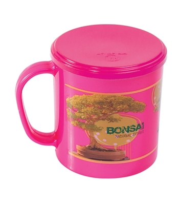Buy Coffee Mug 350ml With Lid Pink Online