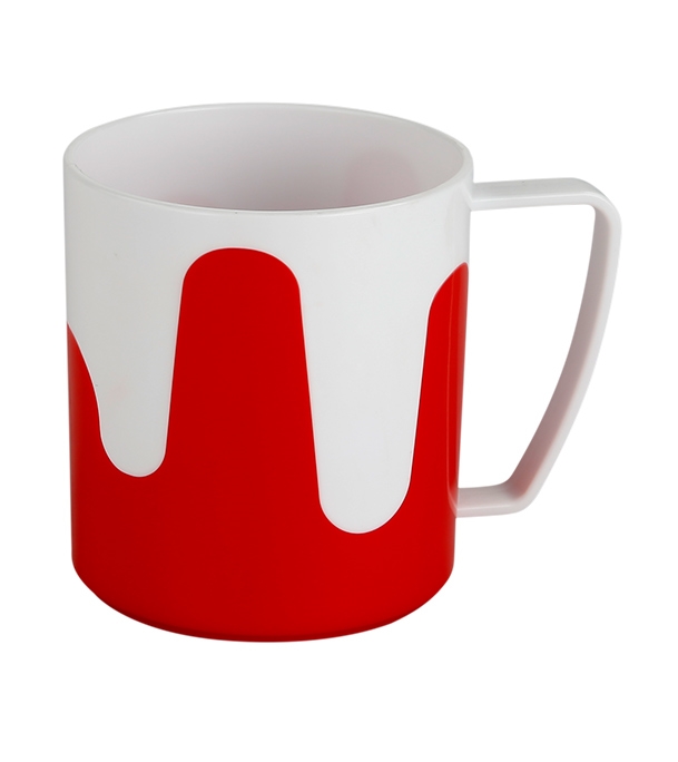 Buy Two Color Sophia Mug White & Red 350 ML Online