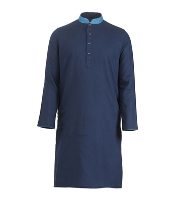 Buy Men's Stylish Cotton Panjabi Blue Online