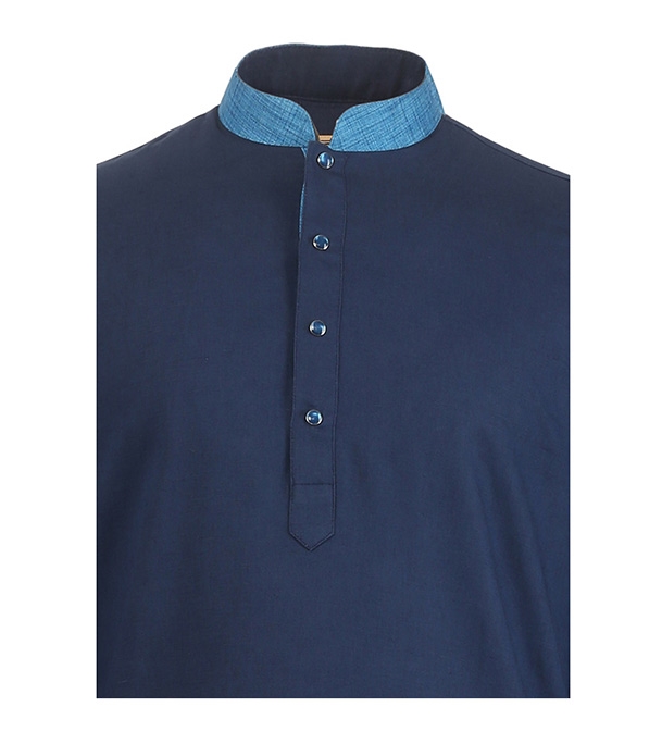 Buy Men's Stylish Cotton Panjabi Blue Online