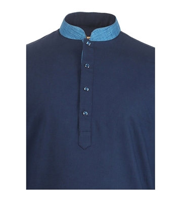 Buy Men's Stylish Cotton Panjabi Blue Online