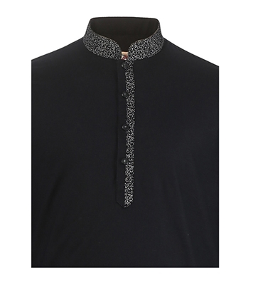 Buy Men's Stylish Cotton Panjabi Black White Style Online