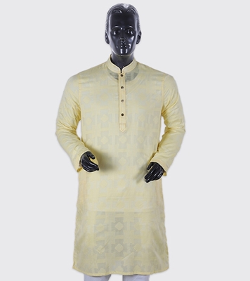 Buy Men's Stylish Cotton Panjabi Light Ivory Online