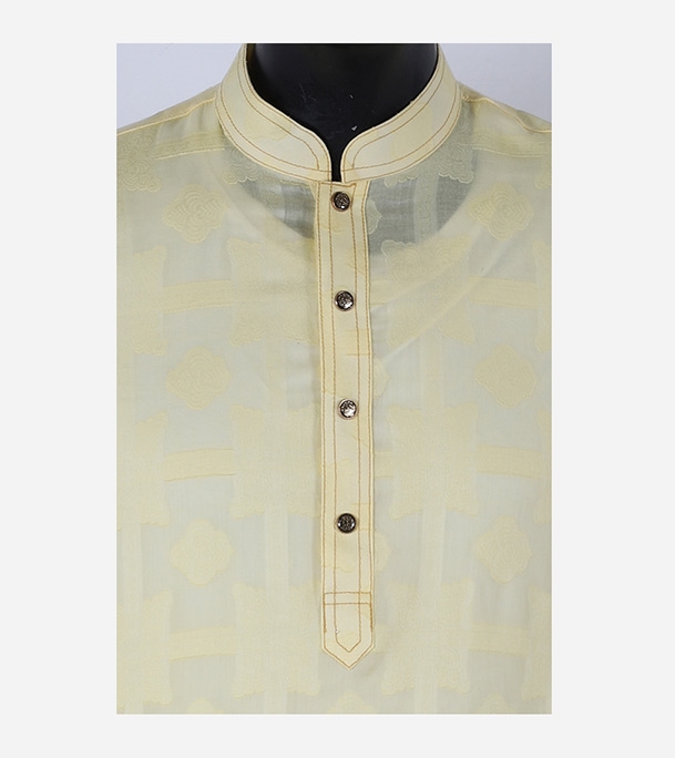Buy Men's Stylish Cotton Panjabi Light Ivory Online