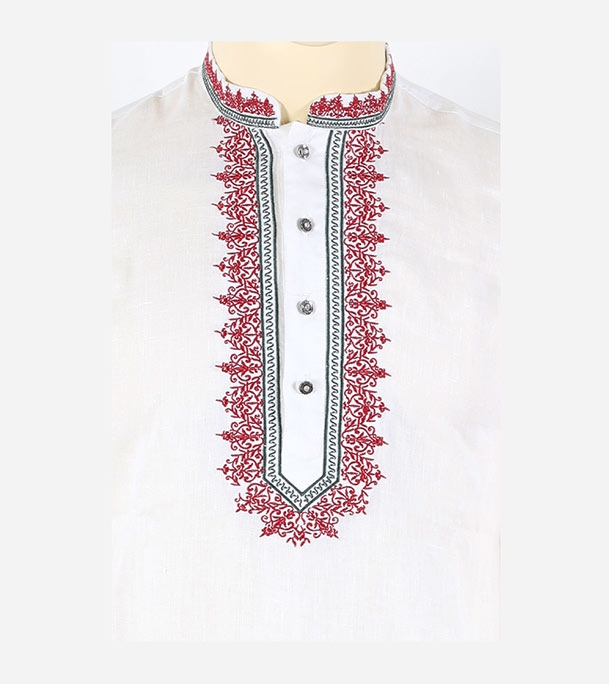 Buy Men's Stylish Cotton Panjabi White Online