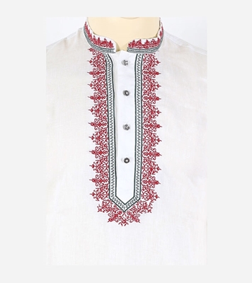 Buy Men's Stylish Cotton Panjabi White Online