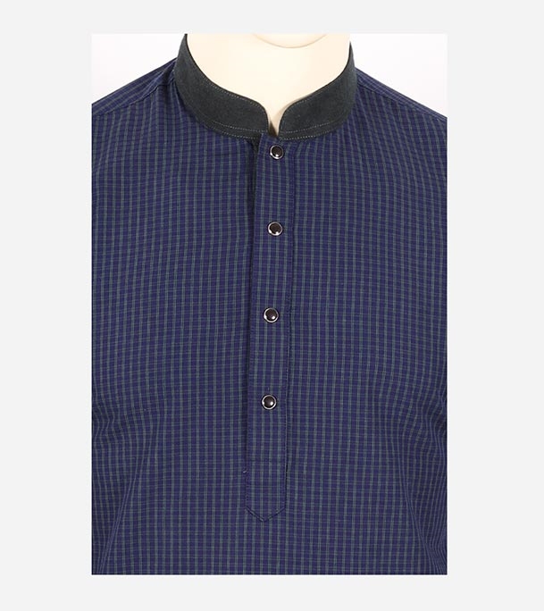 Buy Men's Stylish Cotton Panjabi Navy Blue Online