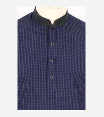 Buy Men's Stylish Cotton Panjabi Navy Blue Online