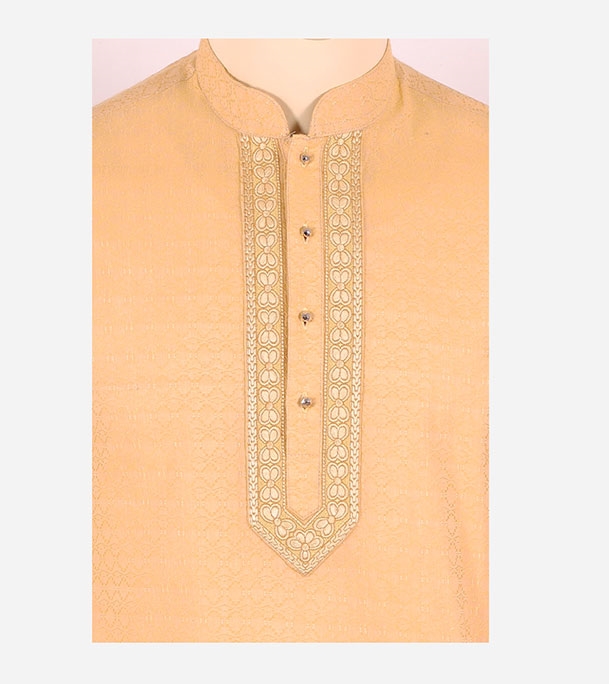 Buy Men's Stylish Cotton Panjabi Light Orange Online