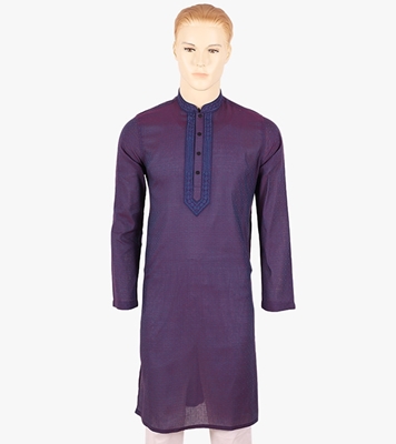 Buy Men's Stylish Cotton Panjabi Purple Online