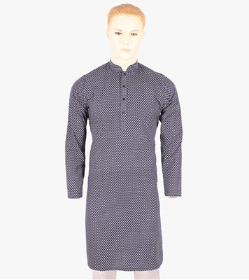 Buy Men's Stylish Cotton Panjabi Navy Blue Online