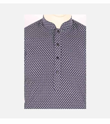 Buy Men's Stylish Cotton Panjabi Navy Blue Online