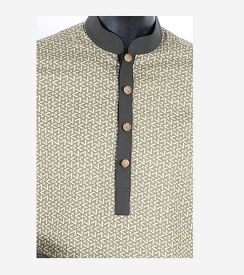 Buy Men's Stylish Cotton Panjabi Yellow Mixed Online