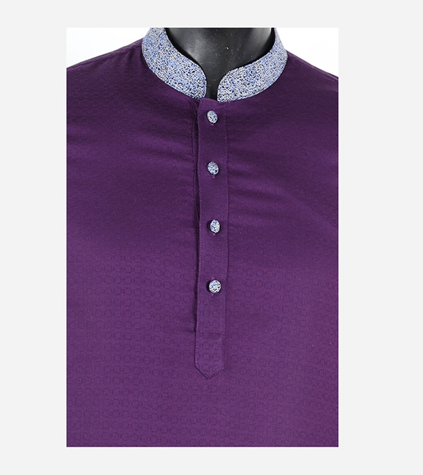 Buy Men's Stylish Cotton Panjabi Purple Online