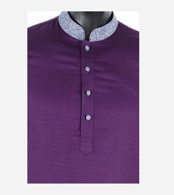 Buy Men's Stylish Cotton Panjabi Purple Online