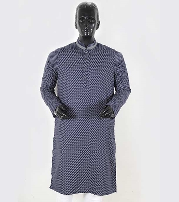 Buy Men's Stylish Cotton Panjabi Navy Blue Online