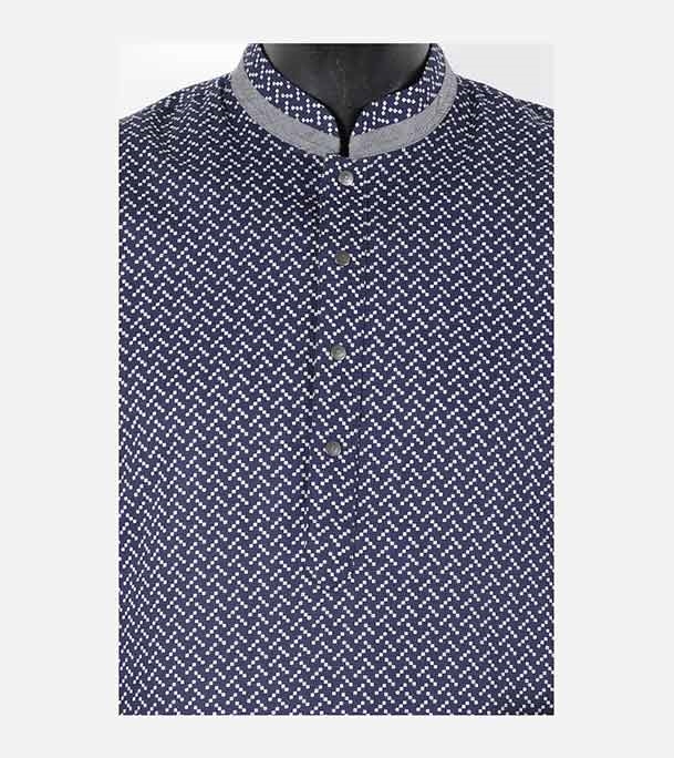 Buy Men's Stylish Cotton Panjabi Navy Blue Online