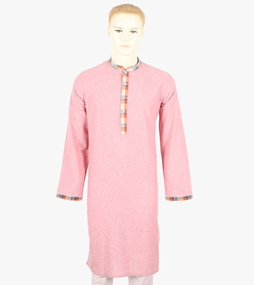 Buy Men's Stylish Cotton Panjabi Light Pink Online