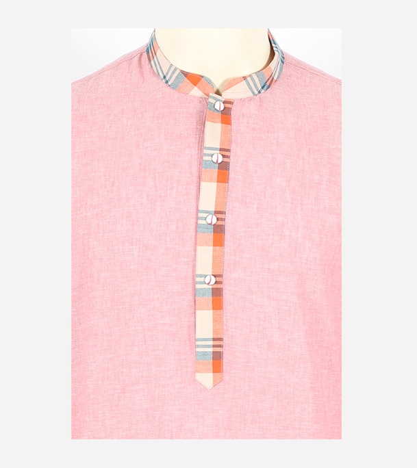 Buy Men's Stylish Cotton Panjabi Light Pink Online