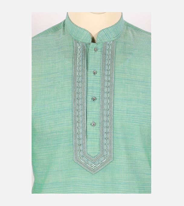 Buy Men's Stylish Cotton Panjabi Light Olive Online