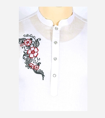 Buy Men's Stylish Cotton Panjabi White Online