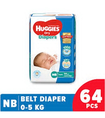Buy Huggies Dry Diapers NB 64pcs 0-5kg Online