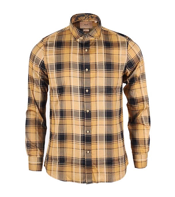 Buy Men's Full Sleeve Cotton Casual Shirt Brown Mixed Online