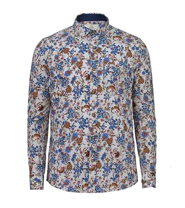 Buy Men's Full Sleeve Cotton Casual Shirt Brown Mixed Online