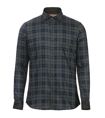 Buy Men's Full Sleeve Cotton Casual Shirt Green Mixed Online